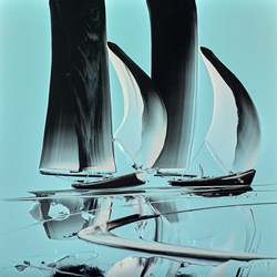 Deep in Thought by Duncan MacGregor - Original Painting on Board sized 18x18 inches. Available from Whitewall Galleries